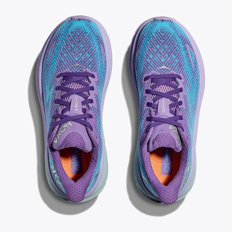 HOKA ONE ONE Clifton 9 Purple blue non-slip men's and women's running shoes training shoes