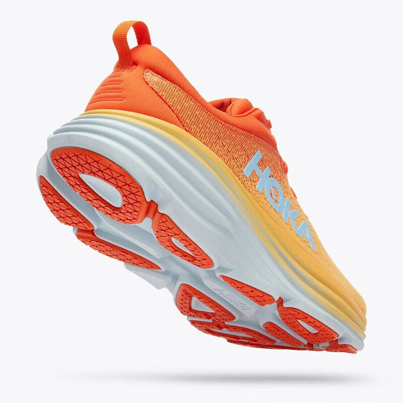 HOKA ONE ONE Bondi 8 Orange-yellow comfortable and breathable running shoes for men and women training shoes