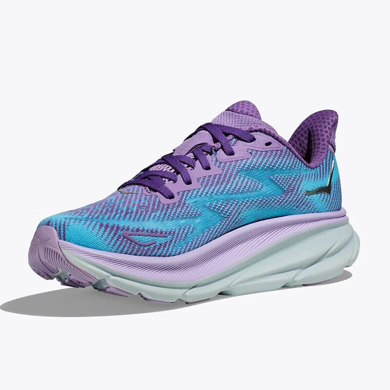 HOKA ONE ONE Clifton 9 Purple blue non-slip men's and women's running shoes training shoes